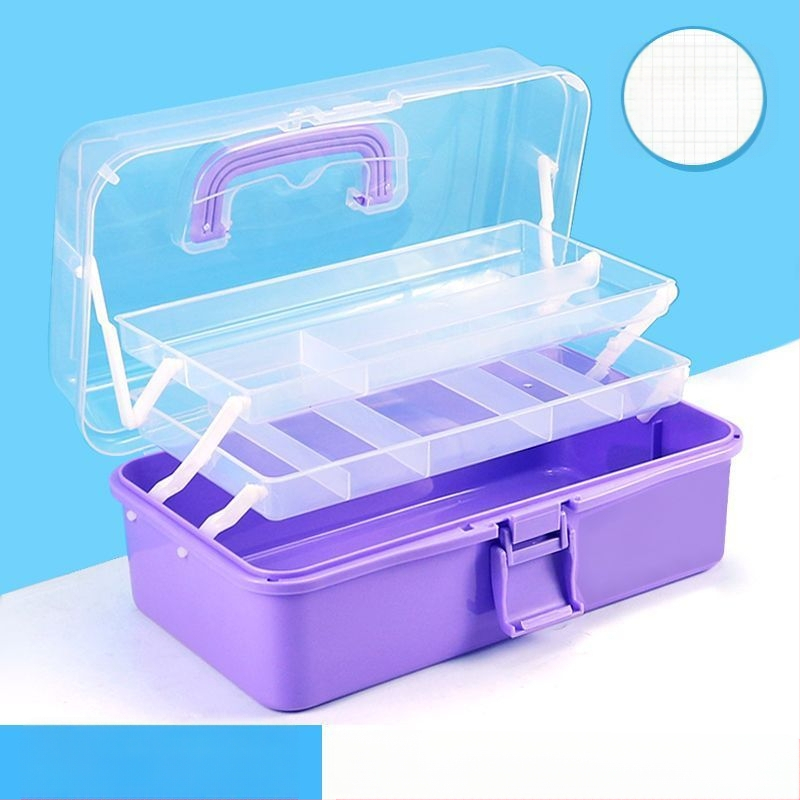 Kunstitööriistakast Kolmekihiline Mitmekihiline Kokkupandav Õpilaste Maalimiskast Kaasaskantav Multifunktsionaalne Majapidamiskast Kunst