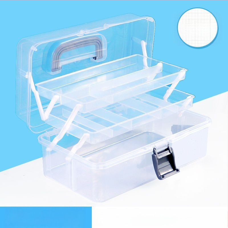 Kunstitööriistakast Kolmekihiline Mitmekihiline Kokkupandav Õpilaste Maalimiskast Kaasaskantav Multifunktsionaalne Majapidamiskast Kunst