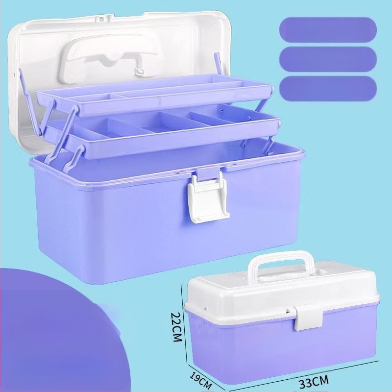 Kunstitööriistakast Kolmekihiline Mitmekihiline Kokkupandav Õpilaste Maalimiskast Kaasaskantav Multifunktsionaalne Majapidamiskast Kunst