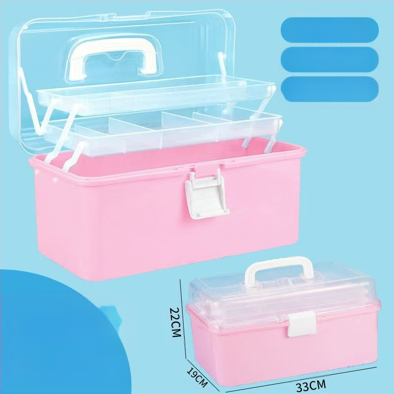 Kunstitööriistakast Kolmekihiline Mitmekihiline Kokkupandav Õpilaste Maalimiskast Kaasaskantav Multifunktsionaalne Majapidamiskast Kunst