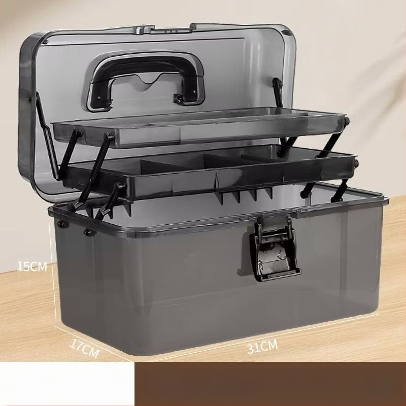 Kunstitööriistakast Kolmekihiline Mitmekihiline Kokkupandav Õpilaste Maalimiskast Kaasaskantav Multifunktsionaalne Majapidamiskast Kunst