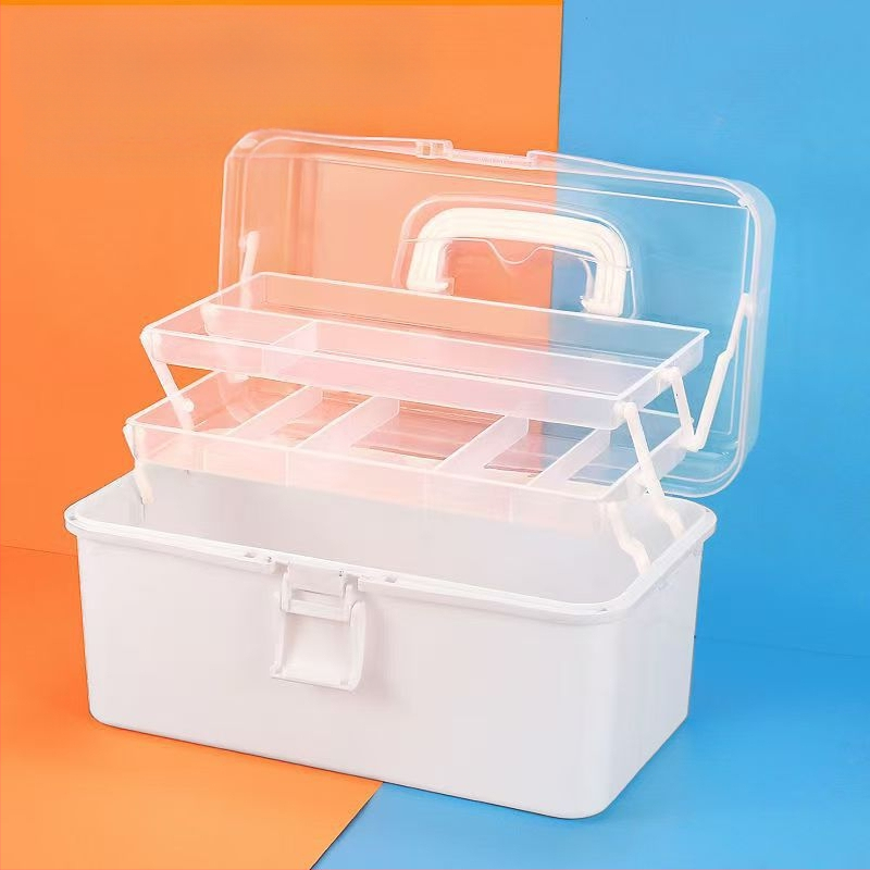 Kunstitööriistakast Kolmekihiline Mitmekihiline Kokkupandav Õpilaste Maalimiskast Kaasaskantav Multifunktsionaalne Majapidamiskast Kunst