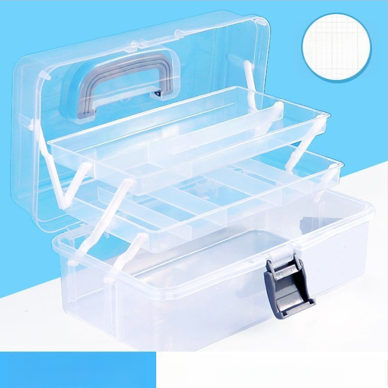 Kunstitööriistakast Kolmekihiline Mitmekihiline Kokkupandav Õpilaste Maalimiskast Kaasaskantav Multifunktsionaalne Majapidamiskast Kunst