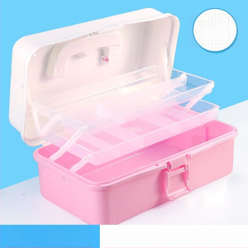 Kunstitööriistakast Kolmekihiline Mitmekihiline Kokkupandav Õpilaste Maalimiskast Kaasaskantav Multifunktsionaalne Majapidamiskast Kunst