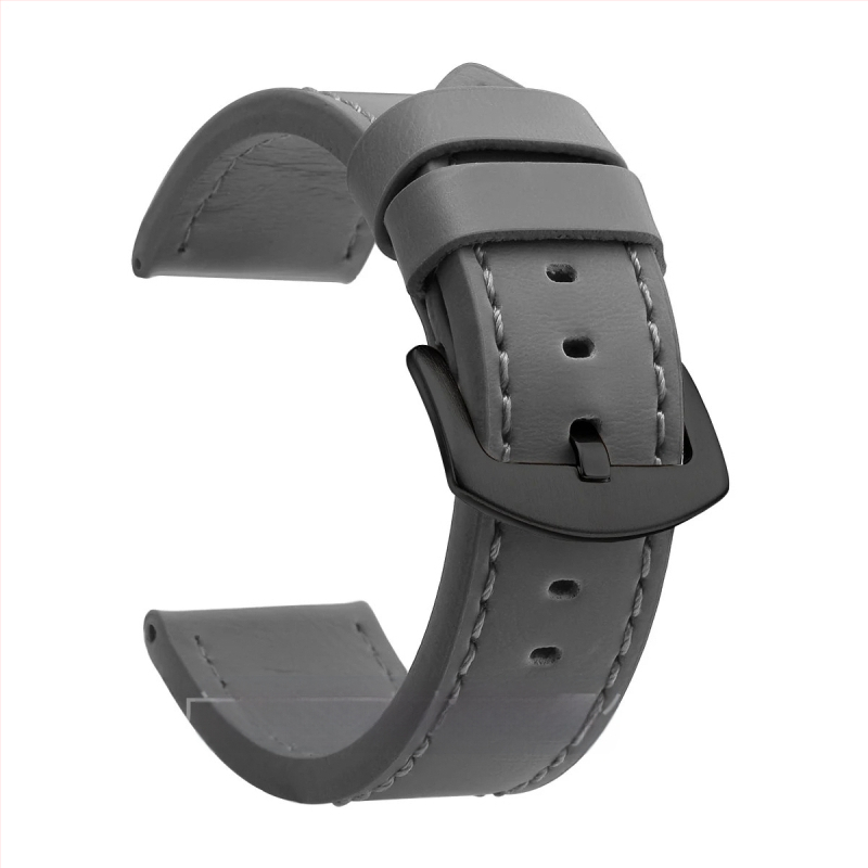 Väliskaubanduse moerihm ehtsast nahast universaalne servarihm unisex 18mm, 20mm, 22mm, 24mm hõbedane pandla, must pandla