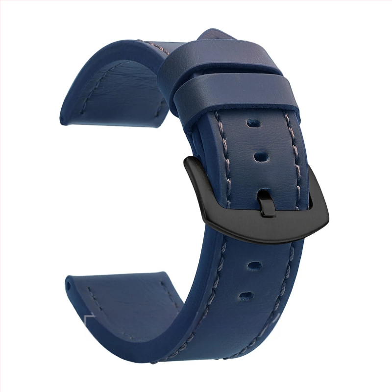 Väliskaubanduse moerihm ehtsast nahast universaalne servarihm unisex 18mm, 20mm, 22mm, 24mm hõbedane pandla, must pandla