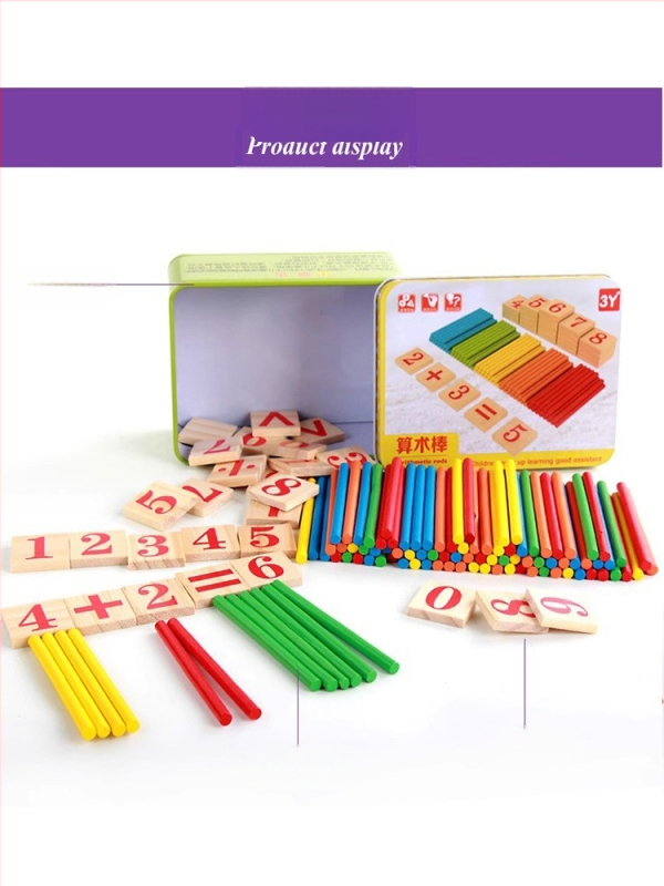 Kis bot abakusz állvány matematika taneszközök tanulási számtan számtan számolás gyerekeknek óvoda általános iskola kis bot összeadás és kivonás