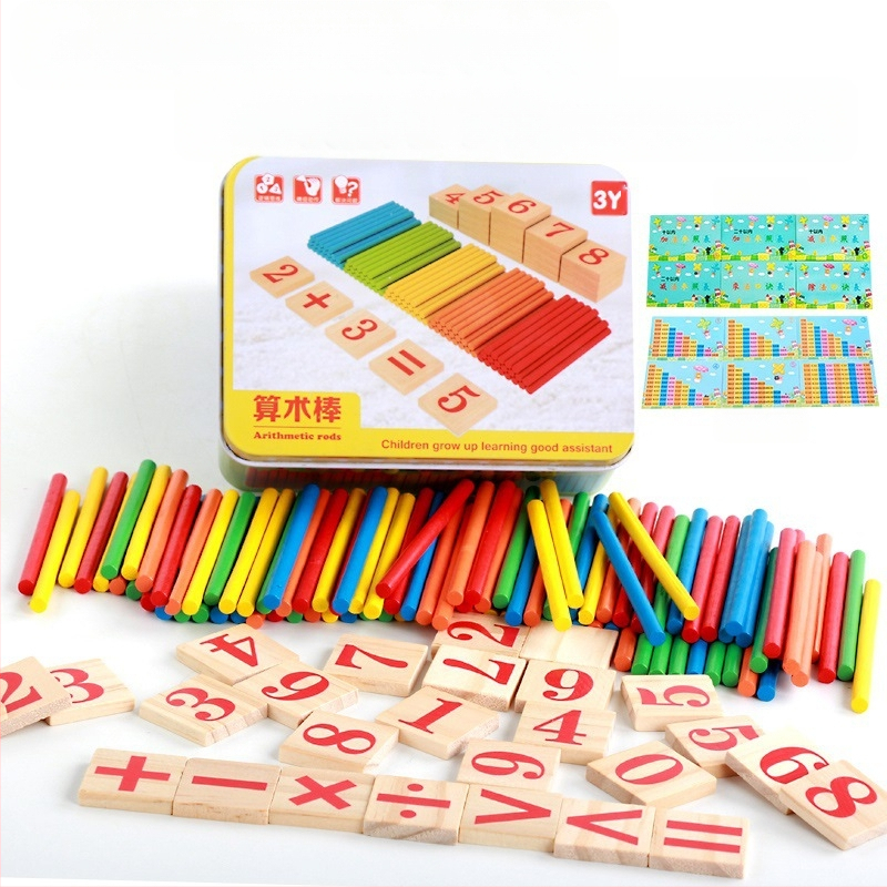 Kis bot abakusz állvány matematika taneszközök tanulási számtan számtan számolás gyerekeknek óvoda általános iskola kis bot összeadás és kivonás