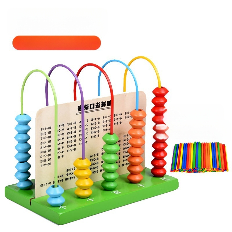 Kis bot abakusz állvány matematika taneszközök tanulási számtan számtan számolás gyerekeknek óvoda általános iskola kis bot összeadás és kivonás
