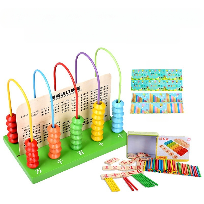 Kis bot abakusz állvány matematika taneszközök tanulási számtan számtan számolás gyerekeknek óvoda általános iskola kis bot összeadás és kivonás