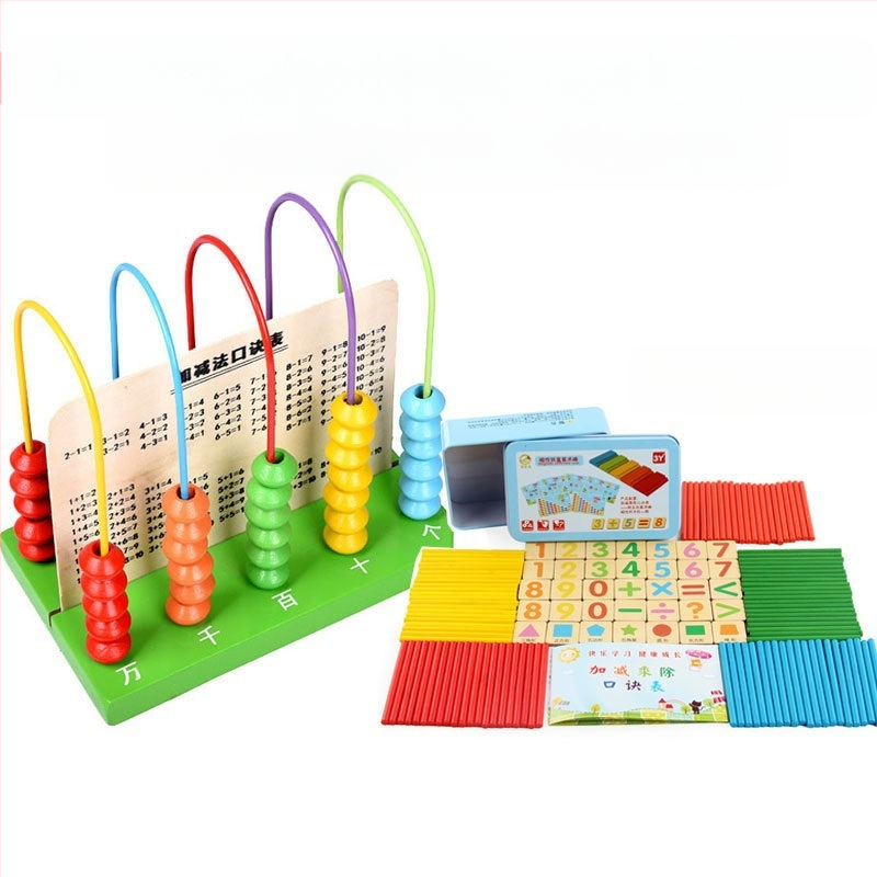 Kis bot abakusz állvány matematika taneszközök tanulási számtan számtan számolás gyerekeknek óvoda általános iskola kis bot összeadás és kivonás