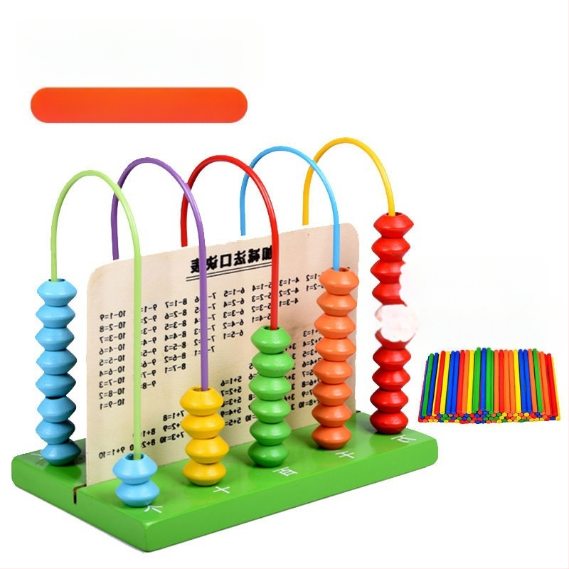 Kis bot abakusz állvány matematika taneszközök tanulási számtan számtan számolás gyerekeknek óvoda általános iskola kis bot összeadás és kivonás