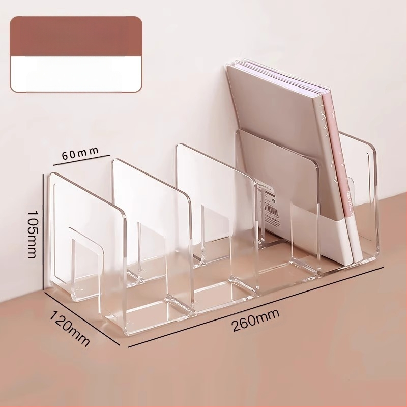 Könyvesállvány, olvasóállvány, könyvcsipesz, asztali könyvespolc, asztali fix könyvtároló állvány, elválasztó, átlátszó akril