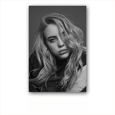 Aliexpressi piiriülene Billie Eilishi kuulsuste plakat, Billie Eilishi Euroopa ja Ameerika tegelaskujude magamistoa ja elutoa seinapilt