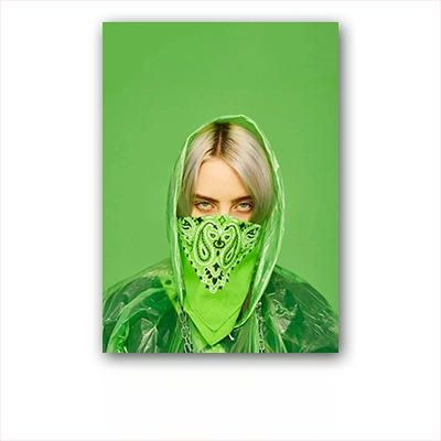 Aliexpressi piiriülene Billie Eilishi kuulsuste plakat, Billie Eilishi Euroopa ja Ameerika tegelaskujude magamistoa ja elutoa seinapilt