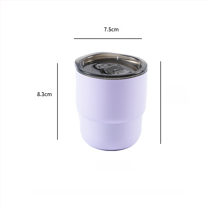 Užsienio prekybos tiekimas 304 nerūdijančio plieno laiptelių puodelis spalvotas sulčių kavos puodelis lauko dvigubai izoliuotas burnos puodelis