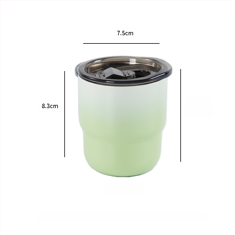 Užsienio prekybos tiekimas 304 nerūdijančio plieno laiptelių puodelis spalvotas sulčių kavos puodelis lauko dvigubai izoliuotas burnos puodelis