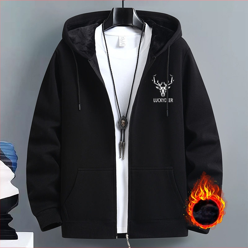 Meeste kardigan-kampsun, kevad- ja sügisene Ameerika moebränd, kapuutsiga paaride top, lahtised spordilukuga jakid, piiriülene pluss-suuruses