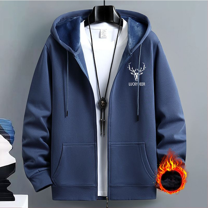 Meeste kardigan-kampsun, kevad- ja sügisene Ameerika moebränd, kapuutsiga paaride top, lahtised spordilukuga jakid, piiriülene pluss-suuruses