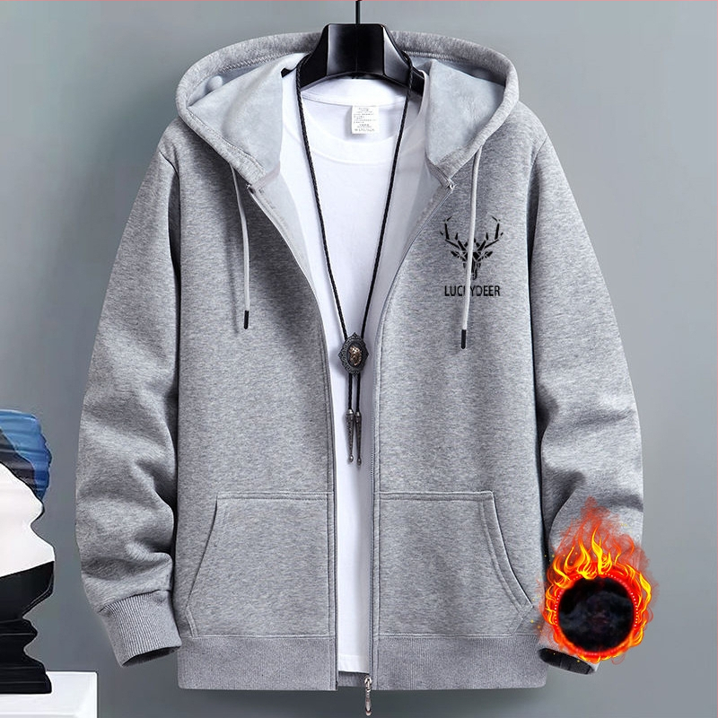 Meeste kardigan-kampsun, kevad- ja sügisene Ameerika moebränd, kapuutsiga paaride top, lahtised spordilukuga jakid, piiriülene pluss-suuruses