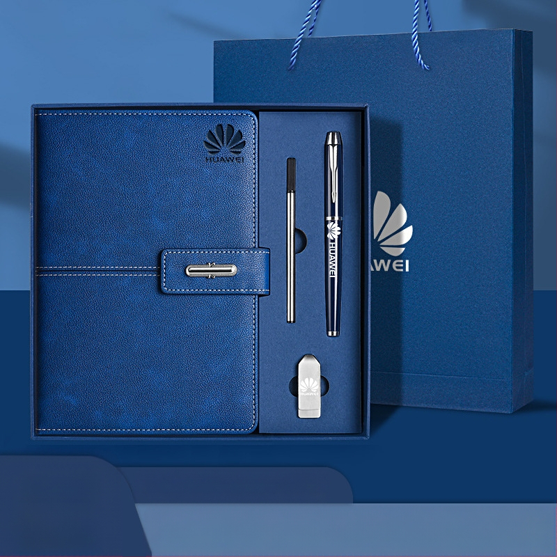 Ettevõtte äripandlaga märkmiku kinkekarbi ülikond kohandatud logoga termostops ettevõtte aastakoosoleku kaasnev kinkemärkmik