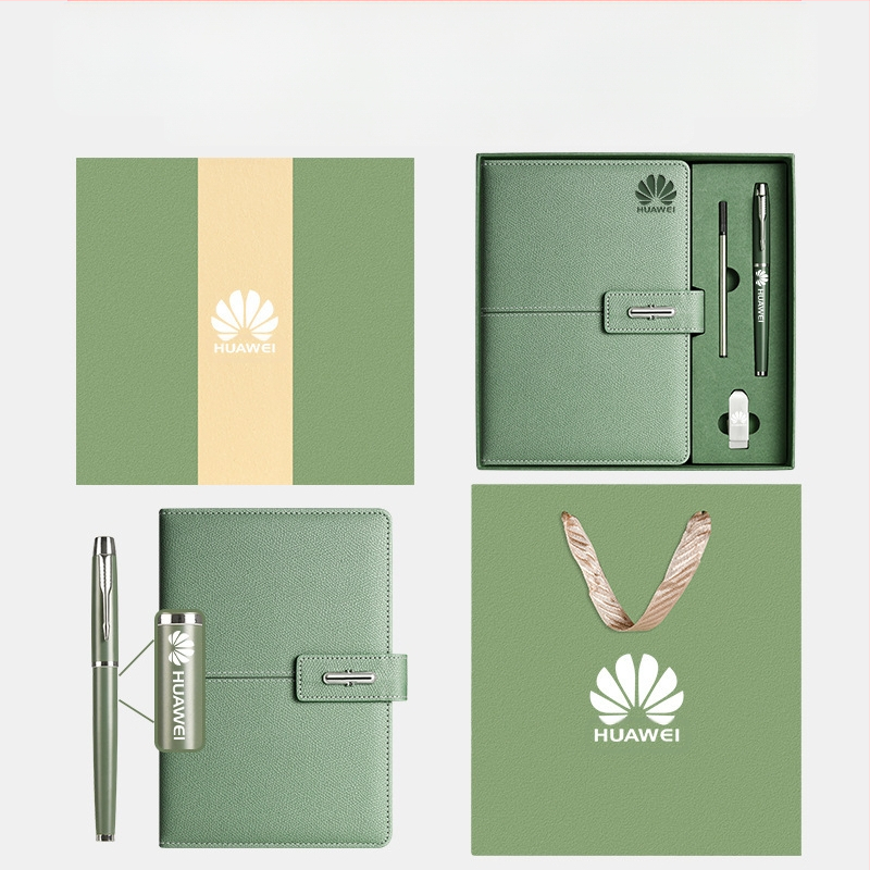 Ettevõtte äripandlaga märkmiku kinkekarbi ülikond kohandatud logoga termostops ettevõtte aastakoosoleku kaasnev kinkemärkmik