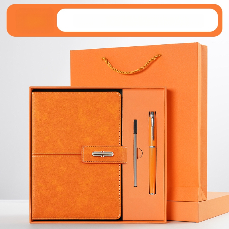 Ettevõtte äripandlaga märkmiku kinkekarbi ülikond kohandatud logoga termostops ettevõtte aastakoosoleku kaasnev kinkemärkmik