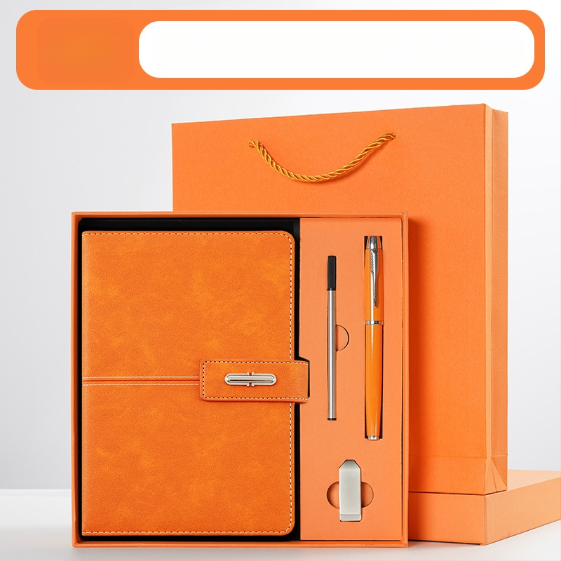 Ettevõtte äripandlaga märkmiku kinkekarbi ülikond kohandatud logoga termostops ettevõtte aastakoosoleku kaasnev kinkemärkmik