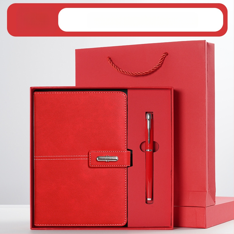 Ettevõtte äripandlaga märkmiku kinkekarbi ülikond kohandatud logoga termostops ettevõtte aastakoosoleku kaasnev kinkemärkmik