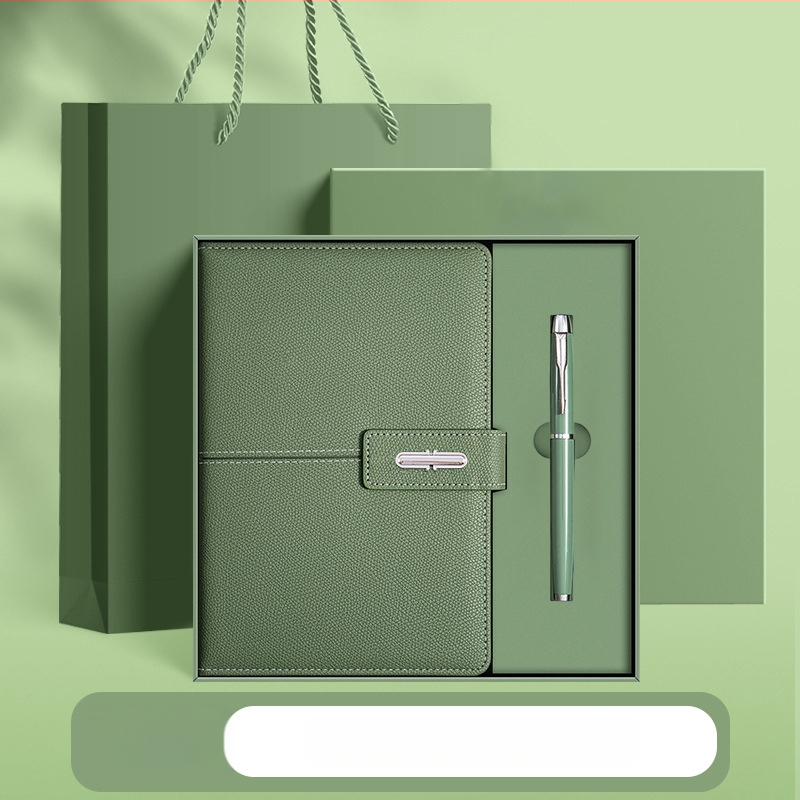 Ettevõtte äripandlaga märkmiku kinkekarbi ülikond kohandatud logoga termostops ettevõtte aastakoosoleku kaasnev kinkemärkmik