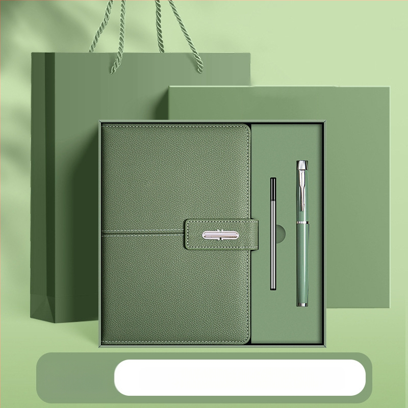 Ettevõtte äripandlaga märkmiku kinkekarbi ülikond kohandatud logoga termostops ettevõtte aastakoosoleku kaasnev kinkemärkmik