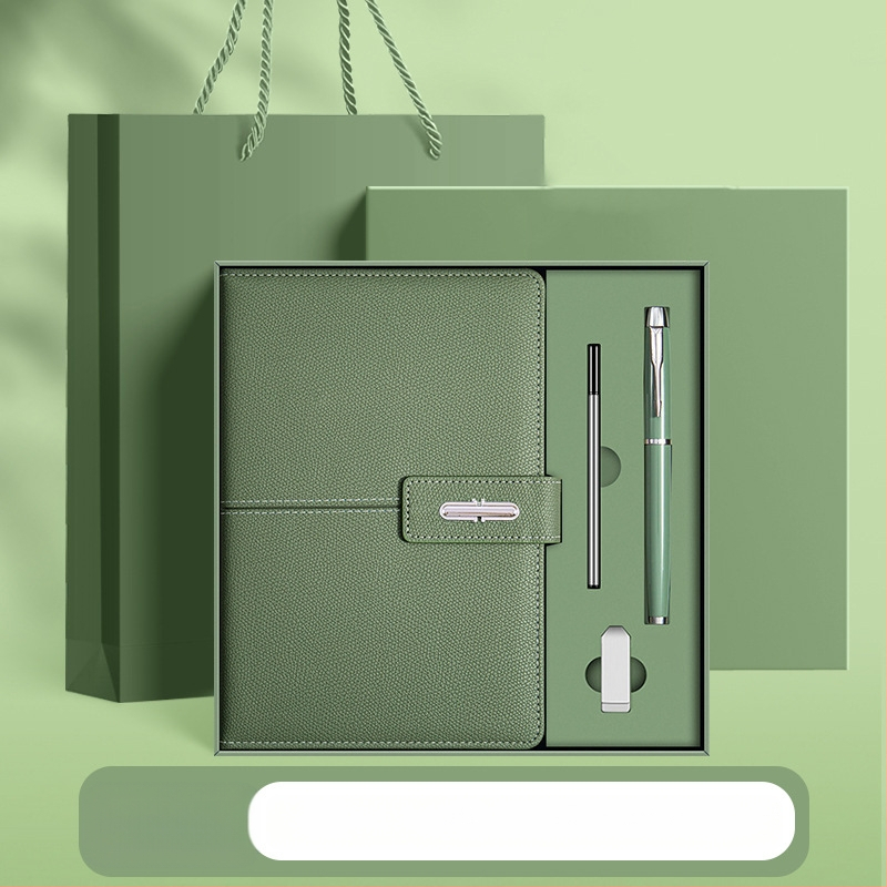 Ettevõtte äripandlaga märkmiku kinkekarbi ülikond kohandatud logoga termostops ettevõtte aastakoosoleku kaasnev kinkemärkmik