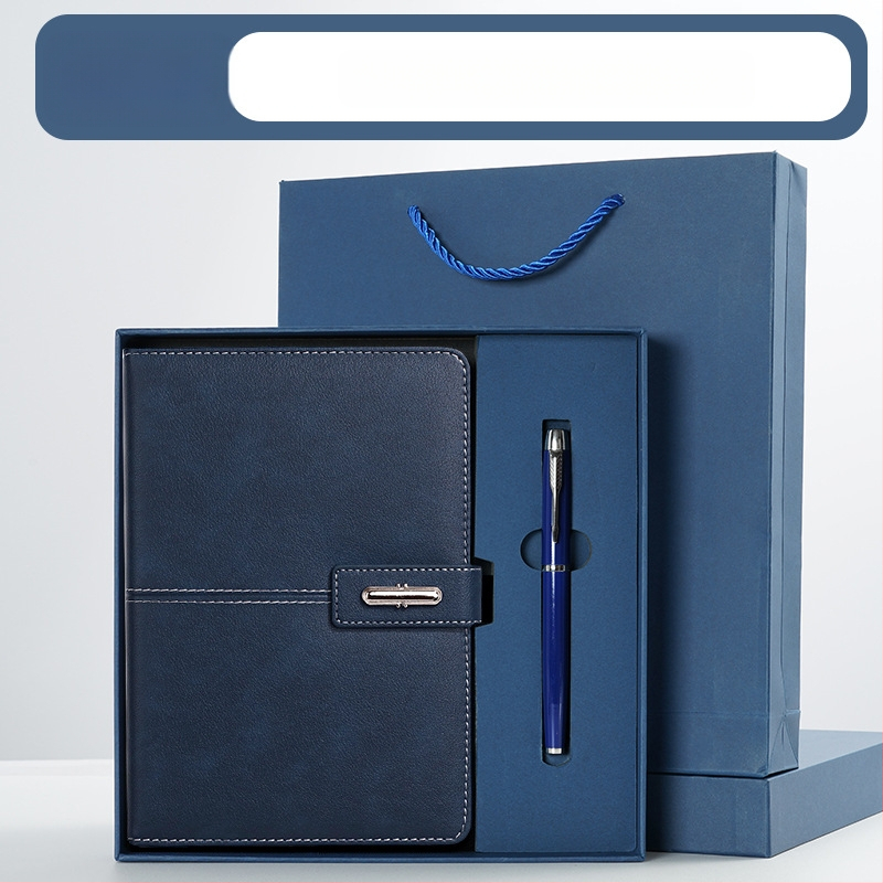 Ettevõtte äripandlaga märkmiku kinkekarbi ülikond kohandatud logoga termostops ettevõtte aastakoosoleku kaasnev kinkemärkmik