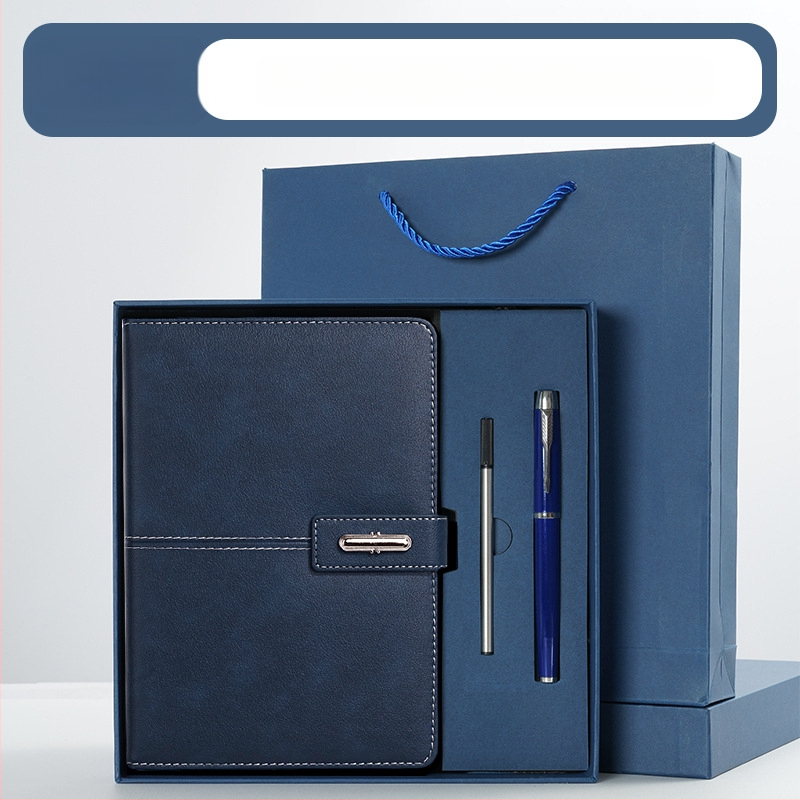 Ettevõtte äripandlaga märkmiku kinkekarbi ülikond kohandatud logoga termostops ettevõtte aastakoosoleku kaasnev kinkemärkmik