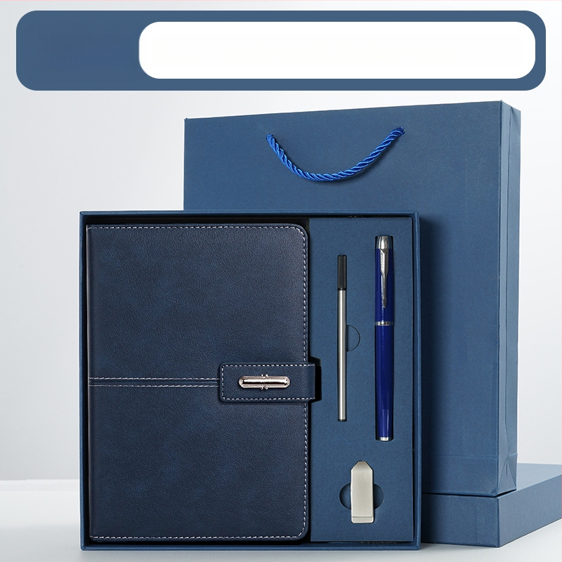 Ettevõtte äripandlaga märkmiku kinkekarbi ülikond kohandatud logoga termostops ettevõtte aastakoosoleku kaasnev kinkemärkmik