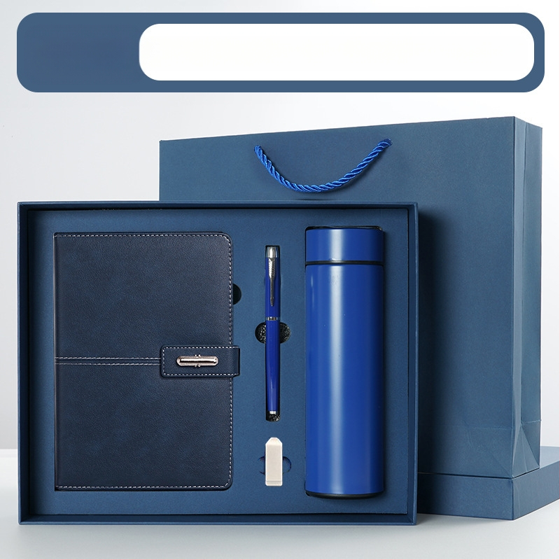 Ettevõtte äripandlaga märkmiku kinkekarbi ülikond kohandatud logoga termostops ettevõtte aastakoosoleku kaasnev kinkemärkmik