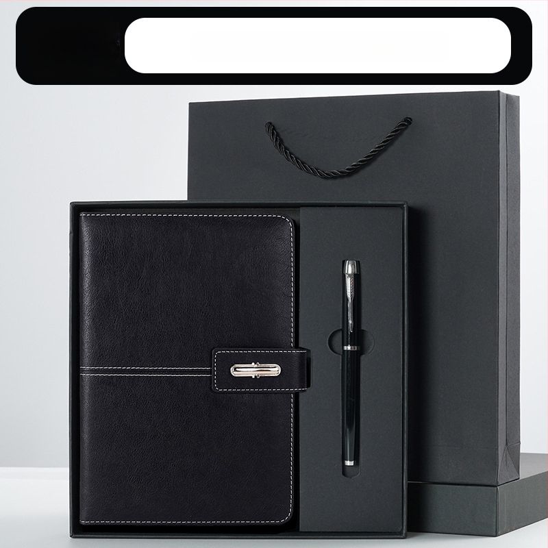 Ettevõtte äripandlaga märkmiku kinkekarbi ülikond kohandatud logoga termostops ettevõtte aastakoosoleku kaasnev kinkemärkmik