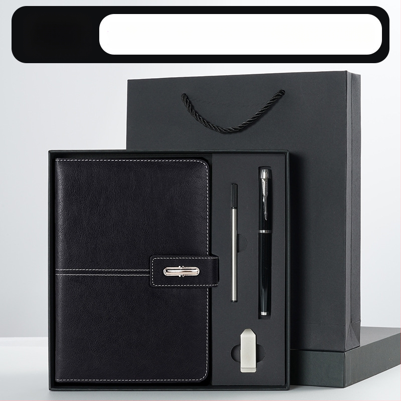 Ettevõtte äripandlaga märkmiku kinkekarbi ülikond kohandatud logoga termostops ettevõtte aastakoosoleku kaasnev kinkemärkmik