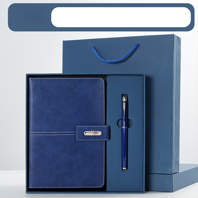 Ettevõtte äripandlaga märkmiku kinkekarbi ülikond kohandatud logoga termostops ettevõtte aastakoosoleku kaasnev kinkemärkmik