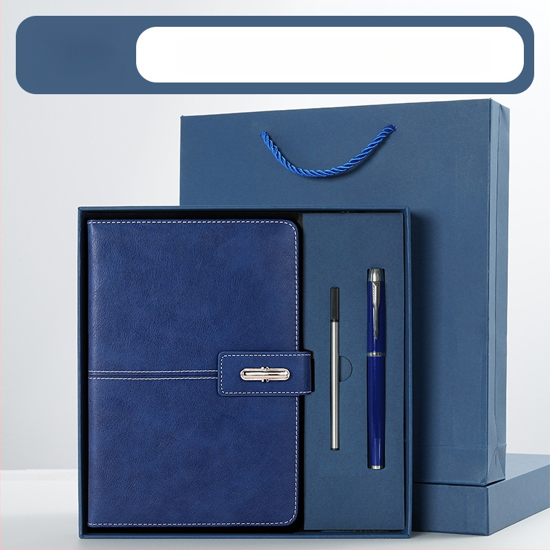 Ettevõtte äripandlaga märkmiku kinkekarbi ülikond kohandatud logoga termostops ettevõtte aastakoosoleku kaasnev kinkemärkmik