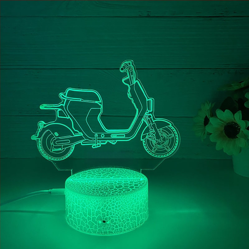 Loominguline 3D öövalgus akrüülist kaugjuhtimispuldi värviline puutetundlik väike laualamp kingitus öövalgus hulgimüügi võidusõidukaunistused