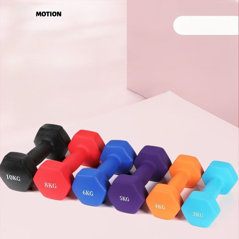 Kuusnurkne hantliga naiste fitness majapidamispuhas rauast ülikond laste meeste kombineeritud varustus väike hantli raskusjõud