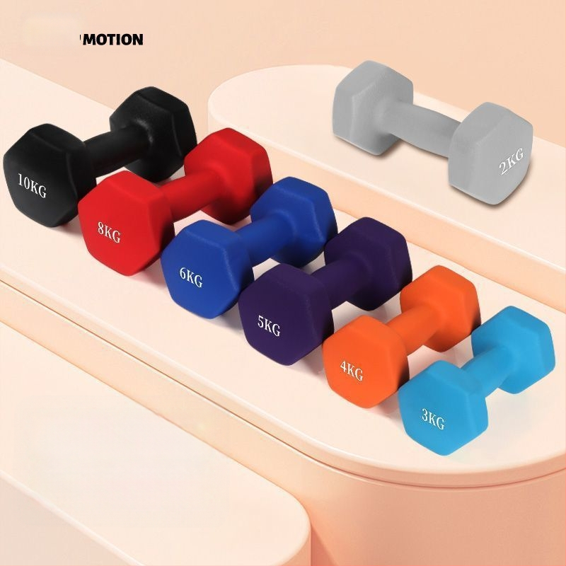 Kuusnurkne hantliga naiste fitness majapidamispuhas rauast ülikond laste meeste kombineeritud varustus väike hantli raskusjõud