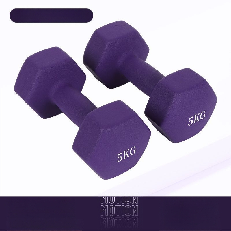 Kuusnurkne hantliga naiste fitness majapidamispuhas rauast ülikond laste meeste kombineeritud varustus väike hantli raskusjõud