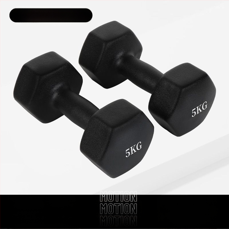 Kuusnurkne hantliga naiste fitness majapidamispuhas rauast ülikond laste meeste kombineeritud varustus väike hantli raskusjõud