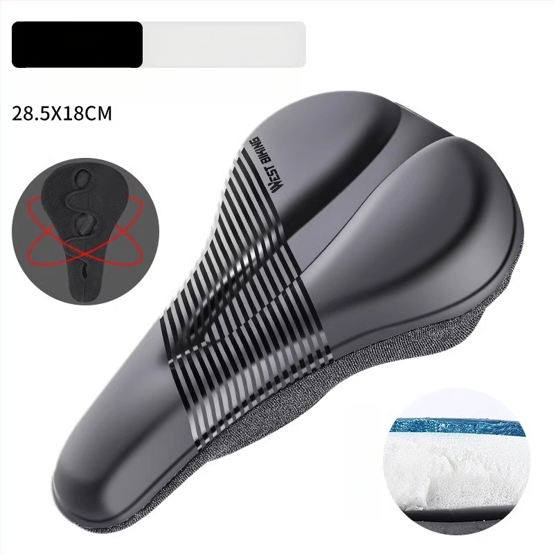 Κάλυμμα μαξιλαριού καθίσματος ποδηλάτου West Rider από σιλικόνη, απορροφητικό κραδασμών, υψηλής ελαστικότητας, κάλυμμα σέλας για ποδήλατο βουνού, εξοπλισμό ποδηλασίας για άνδρες