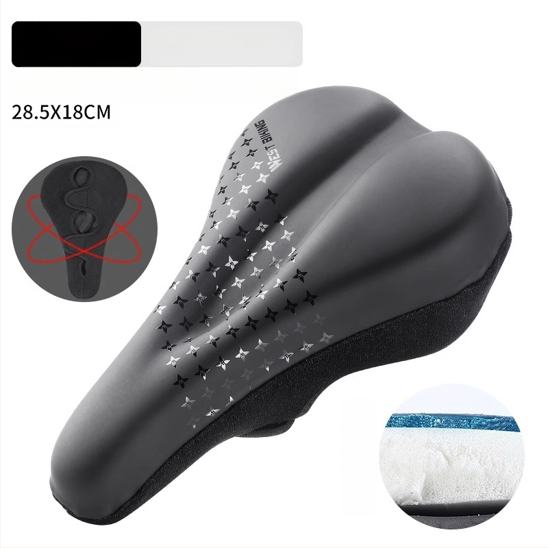 Κάλυμμα μαξιλαριού καθίσματος ποδηλάτου West Rider από σιλικόνη, απορροφητικό κραδασμών, υψηλής ελαστικότητας, κάλυμμα σέλας για ποδήλατο βουνού, εξοπλισμό ποδηλασίας για άνδρες