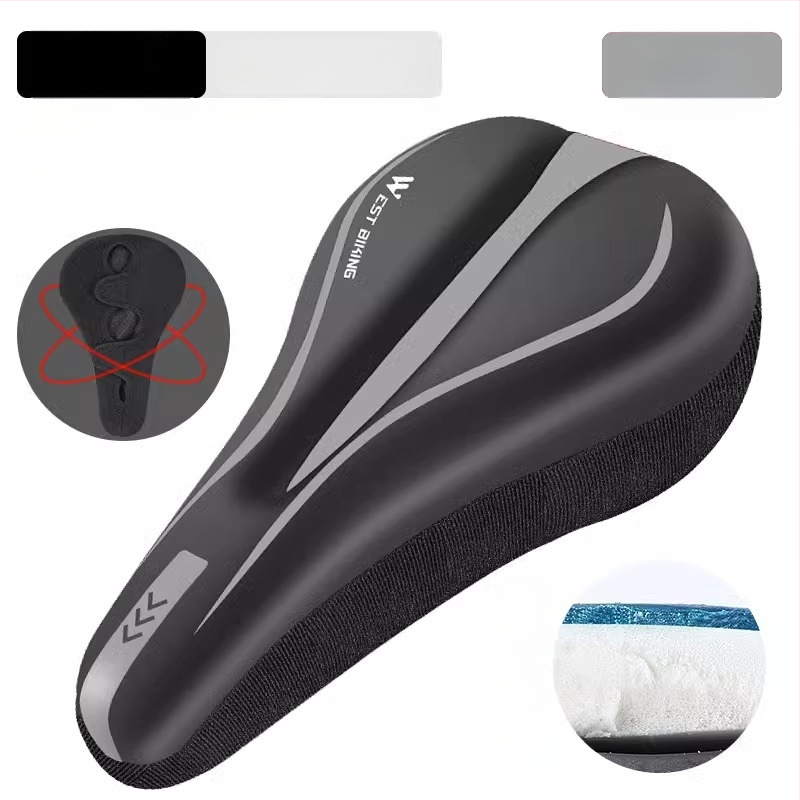 Κάλυμμα μαξιλαριού καθίσματος ποδηλάτου West Rider από σιλικόνη, απορροφητικό κραδασμών, υψηλής ελαστικότητας, κάλυμμα σέλας για ποδήλατο βουνού, εξοπλισμό ποδηλασίας για άνδρες