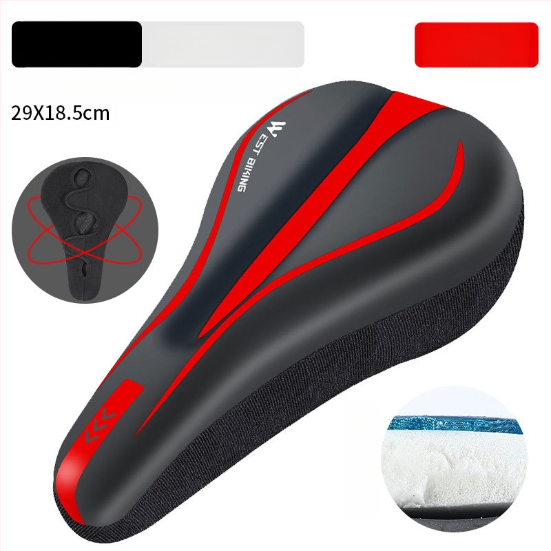 Κάλυμμα μαξιλαριού καθίσματος ποδηλάτου West Rider από σιλικόνη, απορροφητικό κραδασμών, υψηλής ελαστικότητας, κάλυμμα σέλας για ποδήλατο βουνού, εξοπλισμό ποδηλασίας για άνδρες