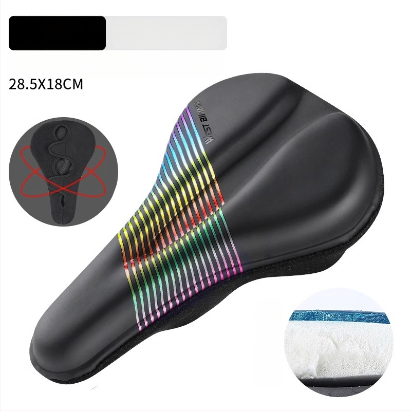 Κάλυμμα μαξιλαριού καθίσματος ποδηλάτου West Rider από σιλικόνη, απορροφητικό κραδασμών, υψηλής ελαστικότητας, κάλυμμα σέλας για ποδήλατο βουνού, εξοπλισμό ποδηλασίας για άνδρες